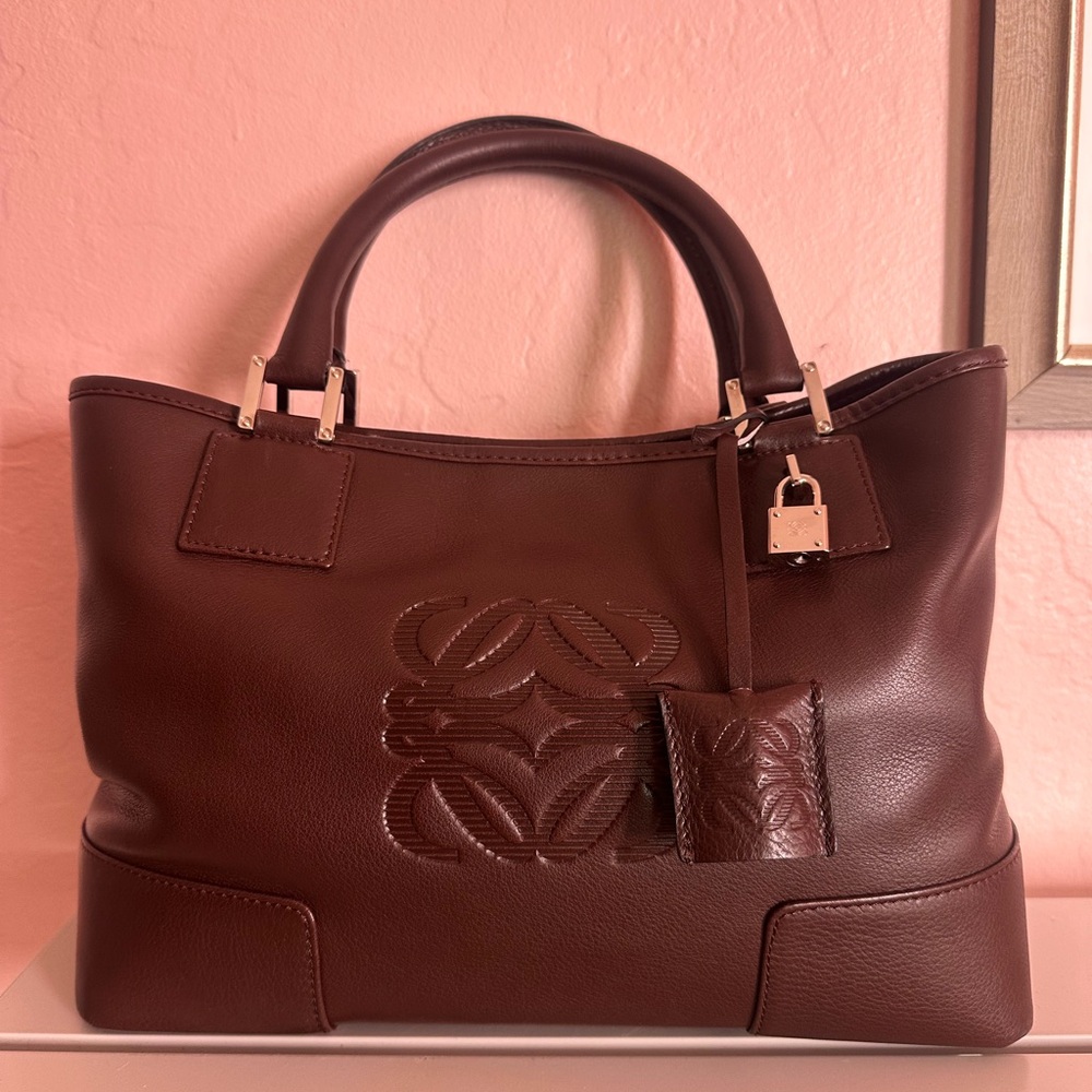 Loewe Brown Leather Fusta Handbag